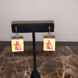 Billie Eilish Don’t Smile At Me Scrabble Earrings